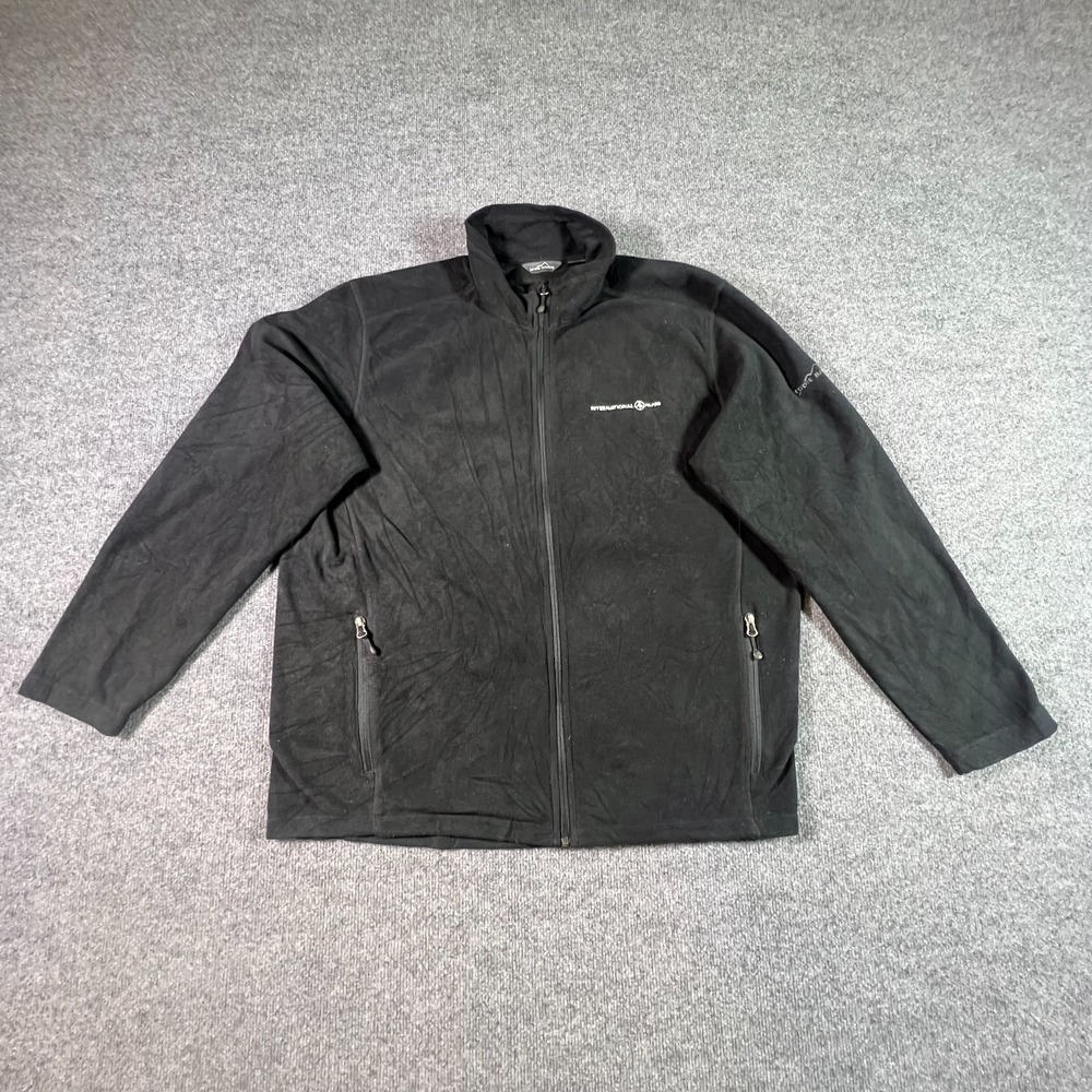 Eddie Bauer Athletic Jacket Men's 2XL Black Polyester Lined Performance Full-Zip